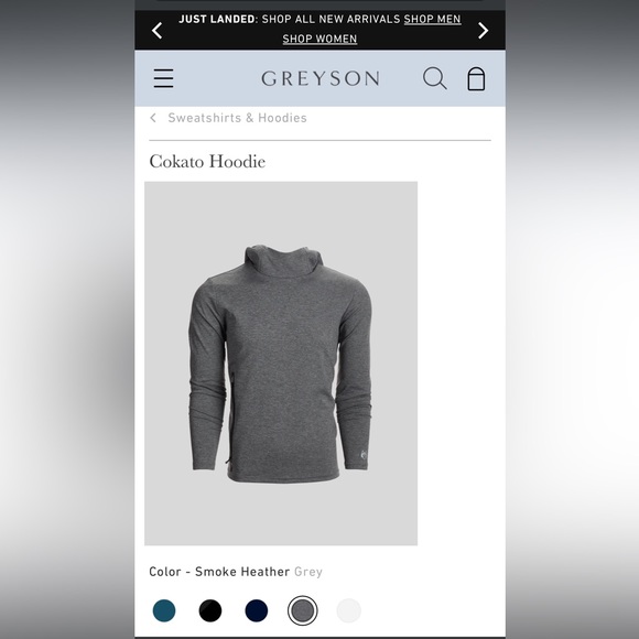 Men’s Greyson Cokato Hoodie - Grey - Small - Picture 2 of 7